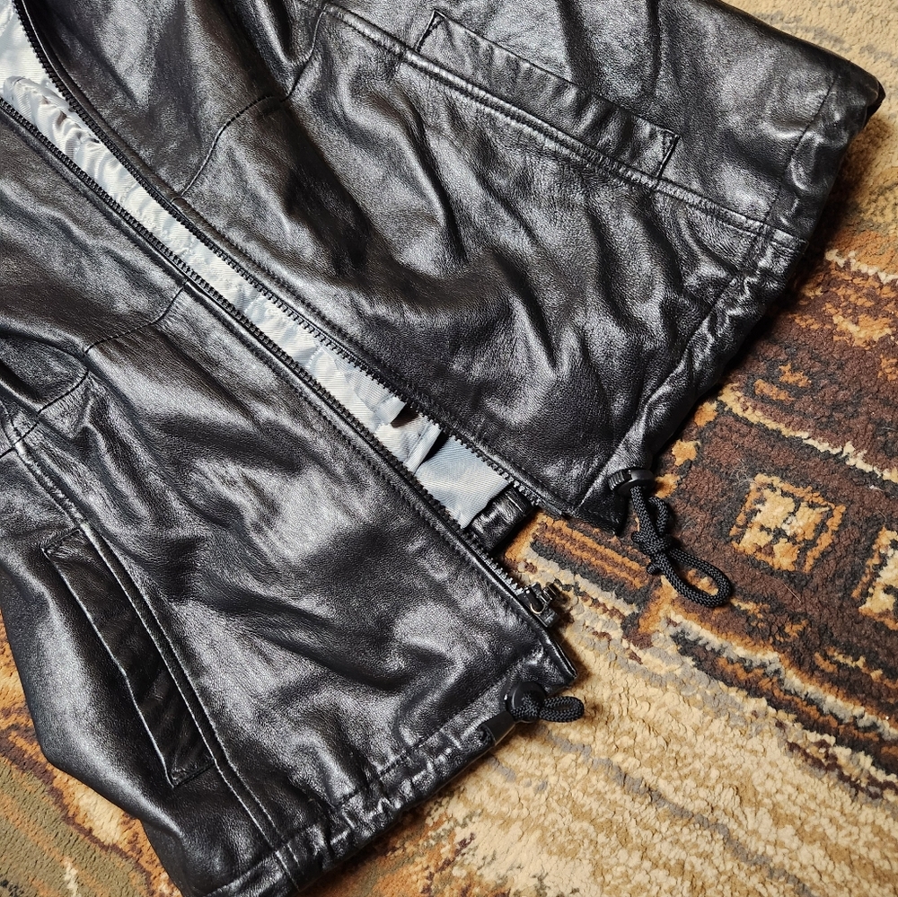 Womens Black Leather Jacket - Picture 8 of 13